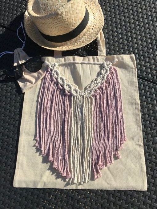 Tote Bag Adulte fait main - modèle "Bi-couleur"